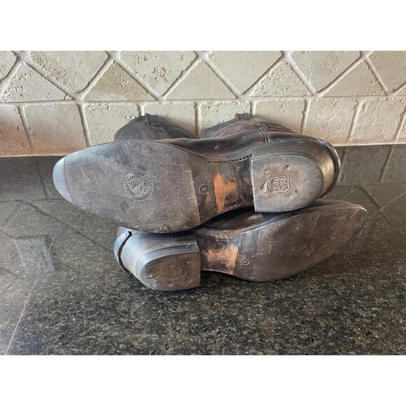 Dan Post Black and Red Heeled Boots - Picture 7 of 8